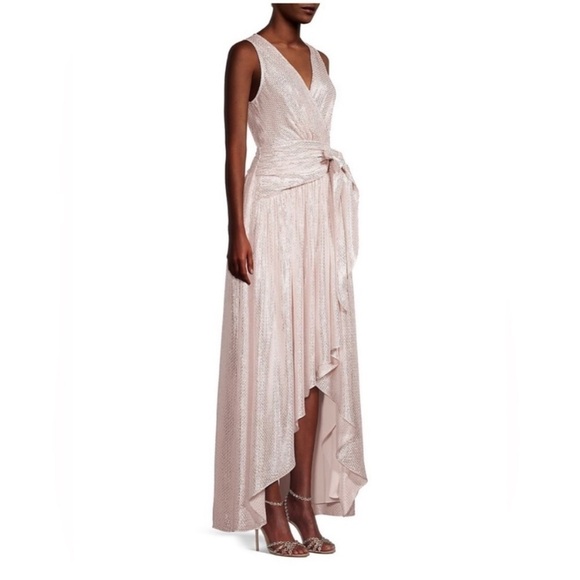 NWT Ramy Brook Callie Metallic High Low Dress - Picture 4 of 10